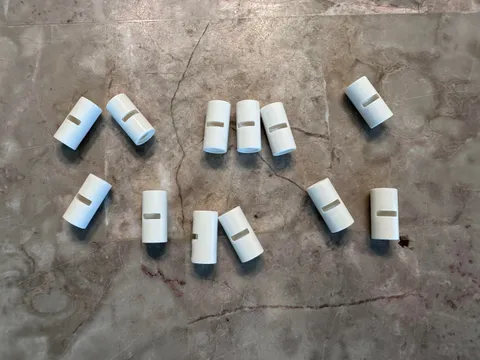 LEGO Parts Lot (12) , Technic White TUBE w/ Double 4.85 Hole , Part# 29219