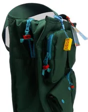 Geniune Lego Weekender Tote Bag ,Ext. Pockets  real Lego  Handle Charm