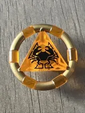 LEGO 87748pb01 Atlantis Treasure Key Crab Pearl Gold Trans-Orange