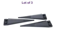 Lego 1x2 Plate Angular Extension Black with Flexible Rubber Black Tip