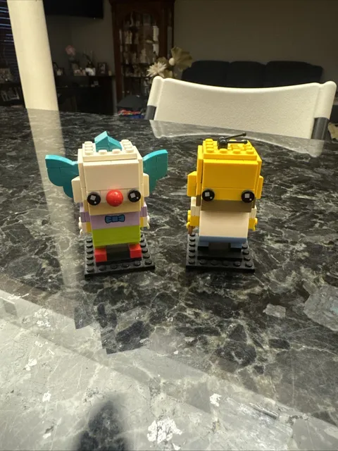 LEGO BRICKHEADZ: Homer Simpson & Krusty the Clown (41632) used Complete set