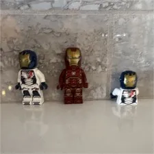 LEGO Iron Man Printed Minifigure Lot (3 Pieces) Superheroes Multicolor Plastic