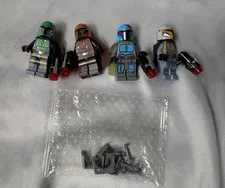 LEGO Minifigure Lot of 4 w/ Helmets, Capes & Accessories Plastic