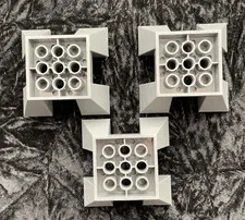 LEGO Slope, Inverted 65 6x6x2 Quad with Cutouts 30373 - Dark Gray x3