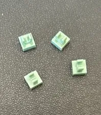 LEGO Lot 4 Parts Sand Green Tile Modified 1x1 with Open O Clip Part 15712