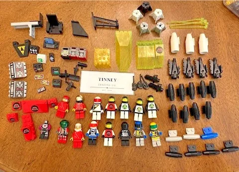 LEGO Vintage Space Lot M-Tron Stellar Recon Voyager Canopy Graphics 14 Minifigs