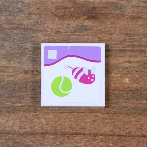 LEGO Friends Heartlake Pet Salon Tennis Ball Mouse Tile 2x2 White 3068pb0748