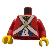 Lego Pirates Imperial Red SOLDIER MINIFIG TORSO - Boy Uniform Pattern Upper