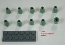 LEGO NEW 1x1 Sand Green Cone (10x) 6134280 Brick 59900