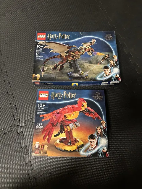 LEGO Harry Potter 76394 Fawkes and 76406 Hungarian Horntail
