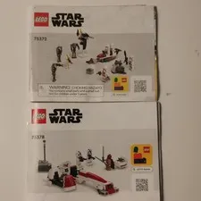 LEGO Star Wars Illustrated Instruction Manual Lot Of 2  75372 And 75378