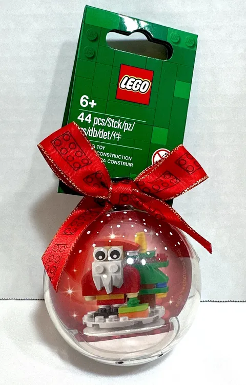 LEGO Christmas Ornament Santa 854037 2020 44 Pieces Clear Bauble Unopened