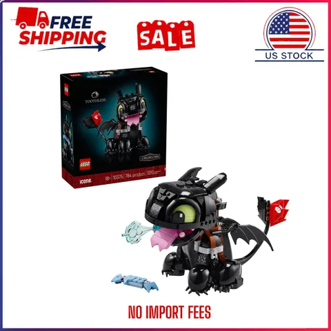 SALE LEGO Icons How to Train Your Dragon Toothless Building Set Collectible Gift