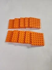 LEGO Parts ● Orange Plate 6 x 6 Square ● # 3958 ● QTY 10
