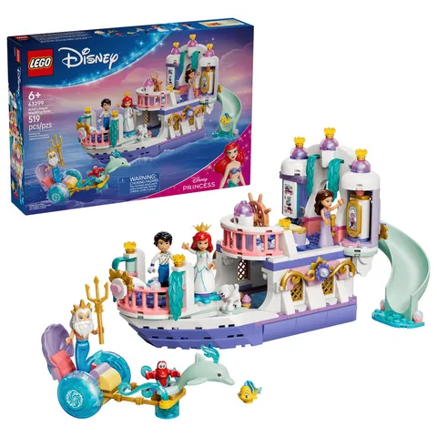LEGO 43299 Disney Princess Ariel Royal Wedding Boat Building Set New