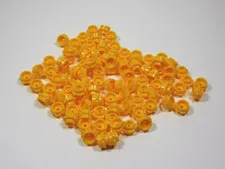 LEGO 100 Bright Yellow Orange 1x1 Flowers Plants Minifig S0