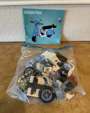 Off-Brand LEGO Scooter w/ Instruction Booklet Blue/White/Black FC7846