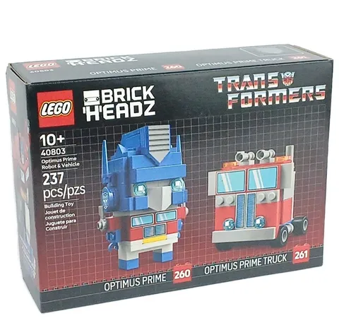 LEGO® BRICKHEADZ Transformers Optimus Prime Robot 253 Piece Building Set 40803