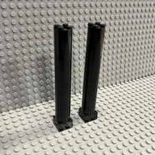 LEGO Support 2 x 2 x 11 Solid Pillar (6168) Black : Pack of 2
