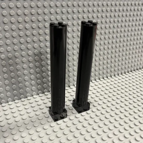 LEGO Support 2 x 2 x 11 Solid Pillar (6168) Black : Pack of 2