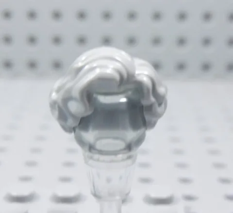 LEGO Light Gray Female Girl Short Hair Wavy Minifig AC
