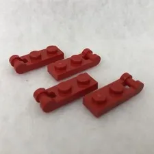 LEGO 60478 Red Plate, Modified 1 x 2 with Bar Handle on End (x4)