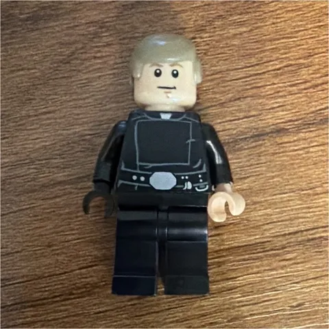 LEGO Star Wars Minifigure Black Outfit, Tan Hair, Plastic, Age 5+, 1 pc