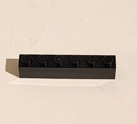 Lego Black Brick 1 x 6 Part Piece