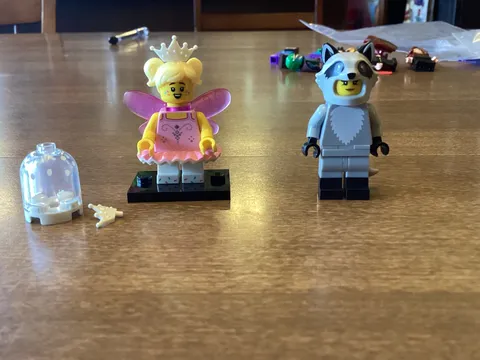 LEGO Sugar Fairy, and Raccoon Minifigures, CMS, Used but great Condition!