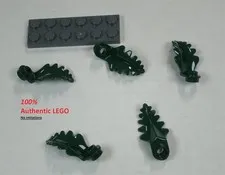 LEGO NEW 1x1 Dark Green Plant Curved Upright Leaf (5x) 6447541 Brick 2682