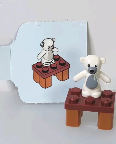 Lego 60475 Polar Bear Plush Toy Teddy Bear Figure & Table City Christmas 