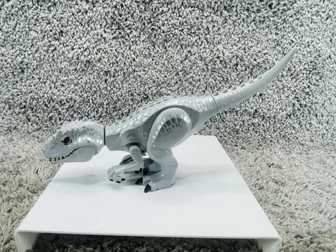 LEGO Jurassic World Indominus Rex Dinosaur Figure Gray Articulated Minifigure