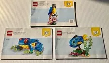 LEGO CREATOR -- Exotic Parrot (31136) --  ALL 3 Instruction Manuals Only