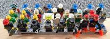 VTG LOT OF 30 LEGO Minifigures + Accessories Soccer Police Farmer Artic Octan