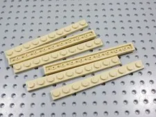 LEGO Lot of 6 Tan 1x10 Plates BD