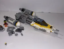 LEGO Star Wars Y-Wing Starfighter With 2 Figures Incomplete