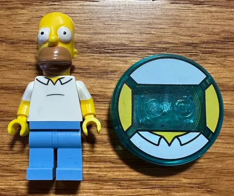 LEGO Dimensions Simpsons HOMER minifigure with disc