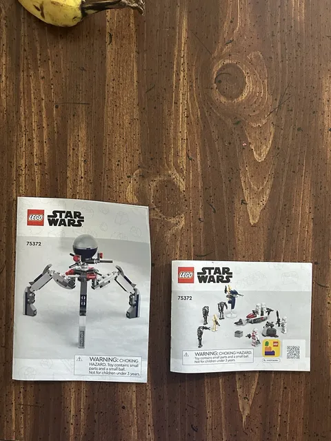 Lego Star Wars: Clone Troopers & Battle Droid Battle Pack Manuals Only