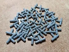 LEGO BULK LOT OF 46 LIGHT BLUISH GRAY PNEUMATIC T-PIECE T BAR #4697B