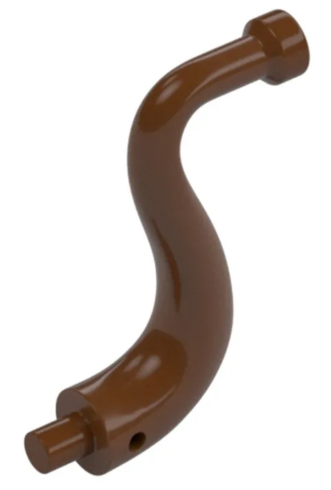 Lego Part 80497 Reddish Brown Tail/Trunk/Tree Bar End Long Straight Tip D804