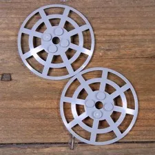 LEGO Dish 6 x 6 Inverted Radar Webbed Part 4285b Light Bluish Gray Type 2 Qty 2