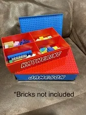 Personalized Lego Building Bricks Travel Storage Box!