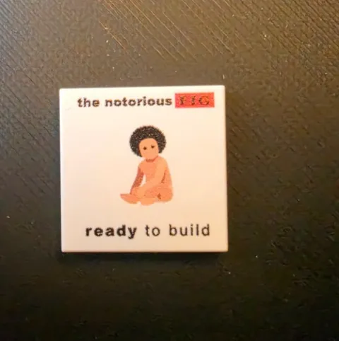 The Notorious BIG Parody Album Cover Custom printed original LEGO brick 2x2 tile