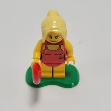 LEGO Minifigures Series 2 Lifeguard col024 – Female Lifeguard w/ Float – Loose