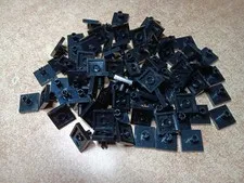 LEGO LOT OF 80 BLACK TILES 2X2 WITH TOP PIN  #2460
