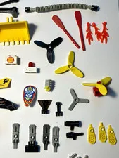 LEGO Mixed Parts & Accessories Lot - Printed Shell Tile, Propellers, Tools