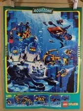 Vintage 1995 Lego Aquazone Poster Advertisement 16" x 21.25" #2