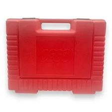 LEGO Carrying Storage Hard Case Suitcase Red Flip Top Door Plastic USA Made 1985
