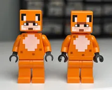 LEGO Minecraft Fox Skin Minifigure min110 Lot Of 2 21178 Lodge