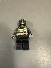LEGO City Firefighter Minifigure CTY0332 Black Hazmat Suit Air Tank Mask
